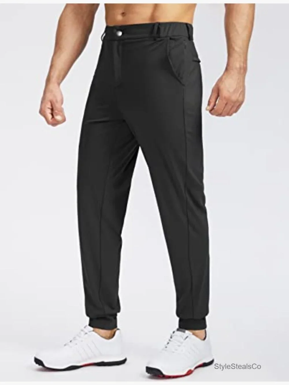 Men's Slim Fit Golf Joggers with 5 Pockets Stretch Pants for Work Travel